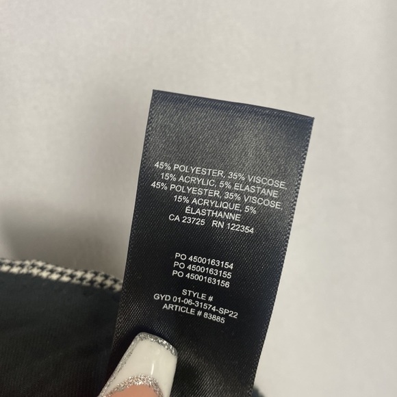 BABATON Numero Pant Mid-Rise Skinny Pants Blk/Espce Mini Htooth - Picture 12 of 16